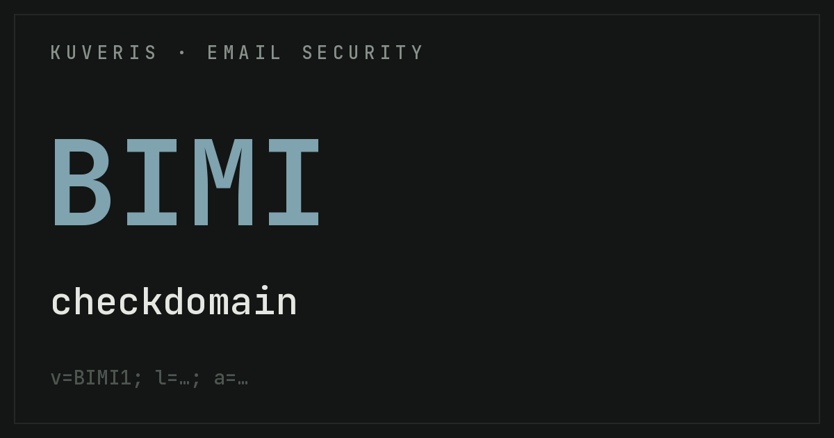 Setting up BIMI at checkdomain