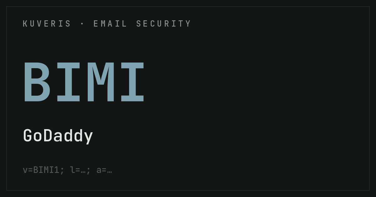 Setting up BIMI at GoDaddy