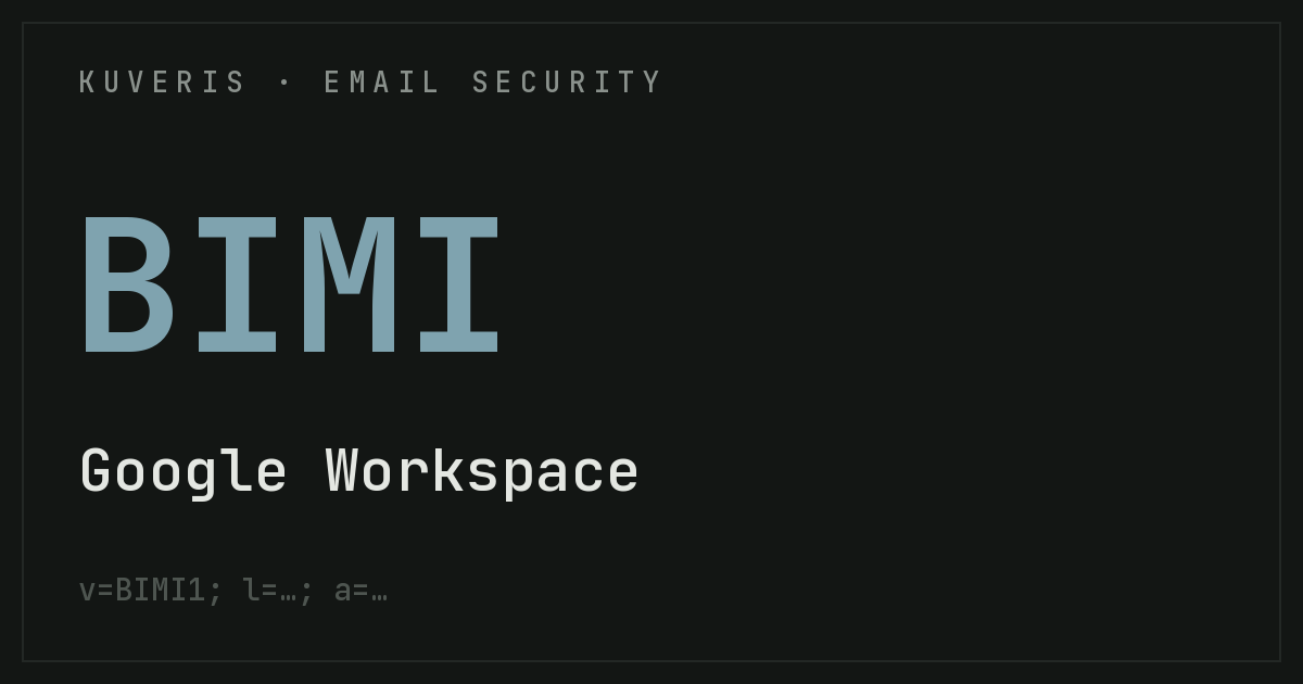 Setting up BIMI for Google Workspace