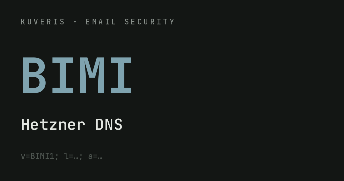 Setting up BIMI at Hetzner