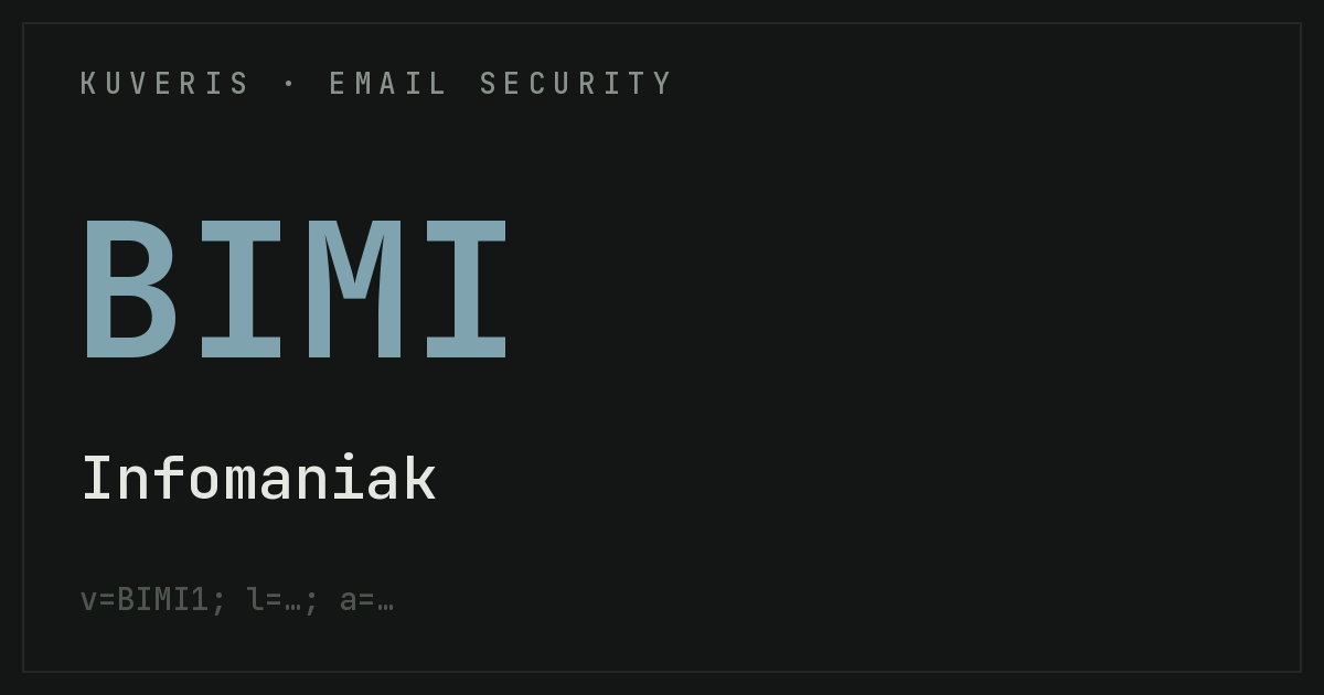 Configurer BIMI chez Infomaniak