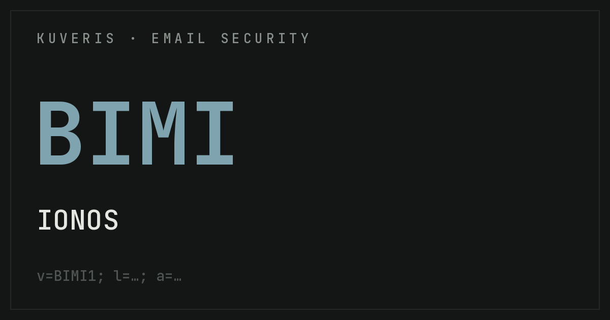 Setting up BIMI at IONOS