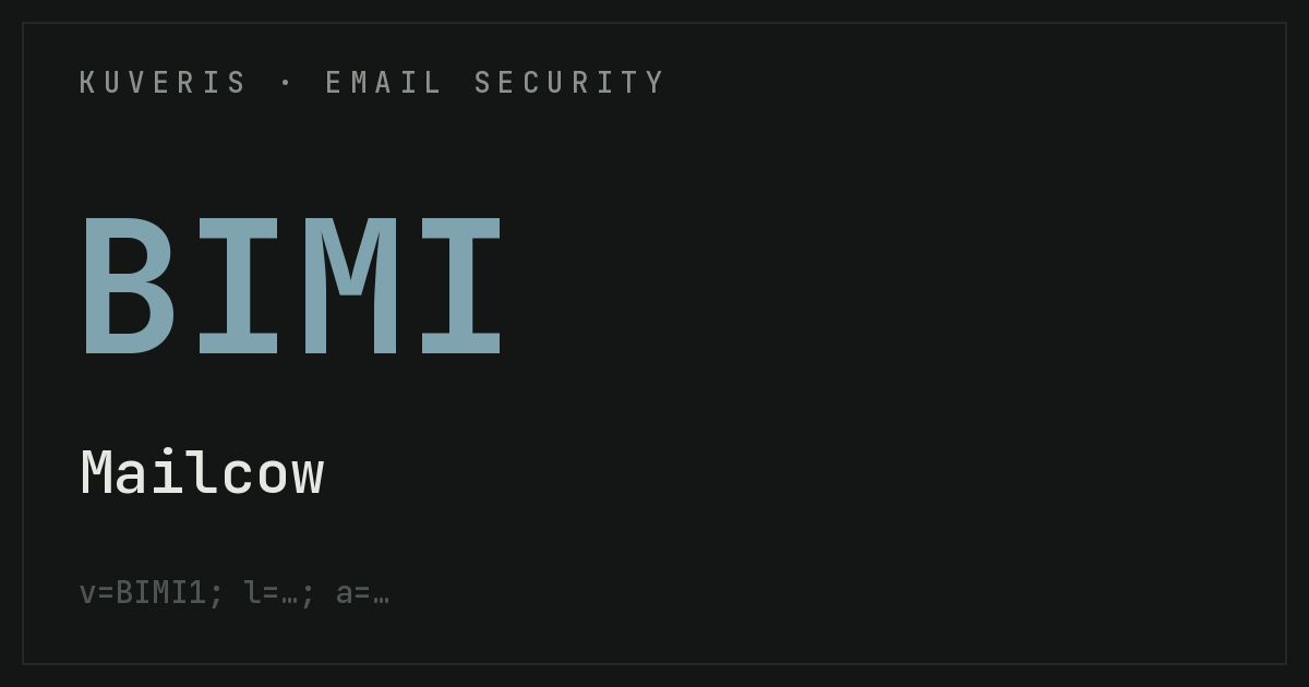 Setting up BIMI for Mailcow (self-hosted)