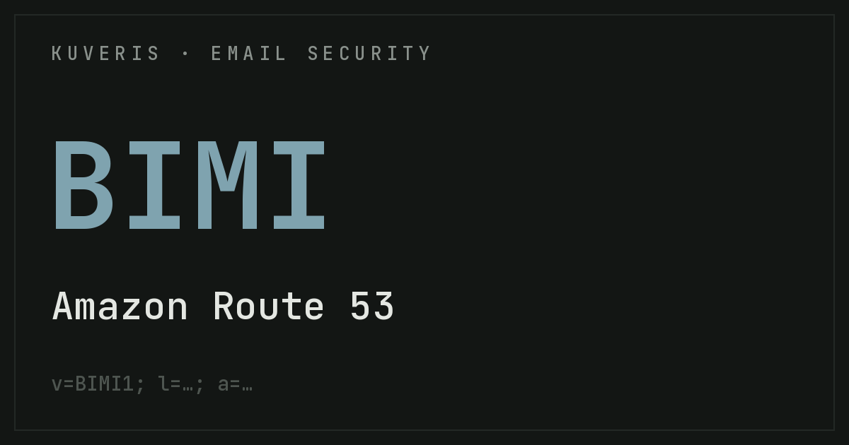 Setting up BIMI at Amazon Route 53