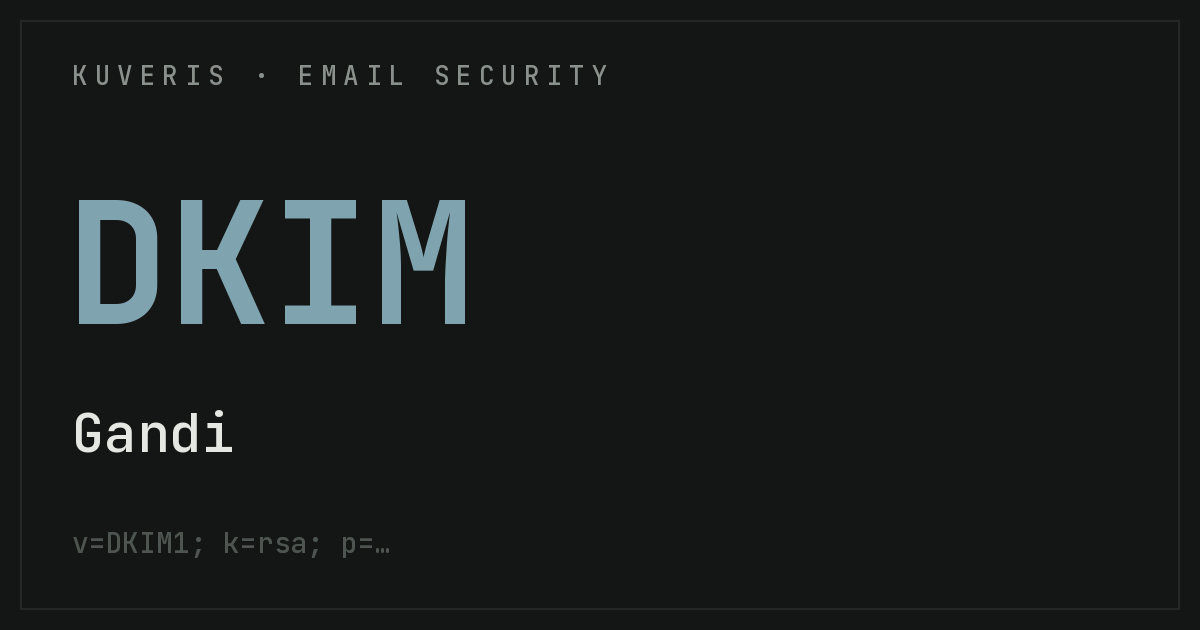 Setting up DKIM at Gandi
