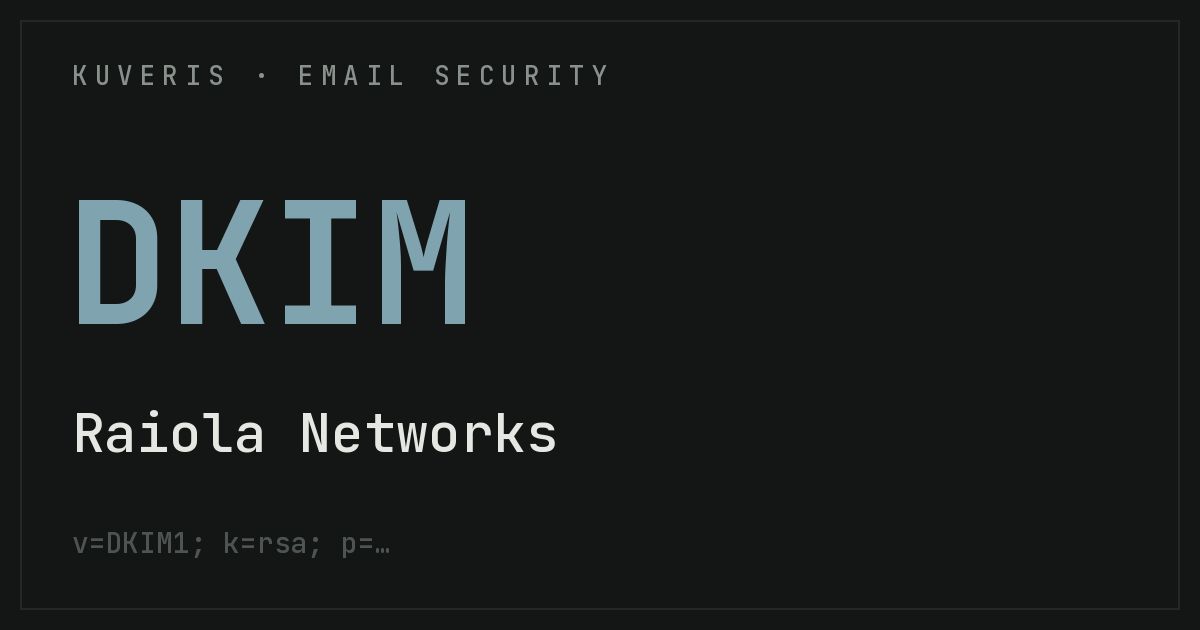 Configurar DKIM en Raiola Networks