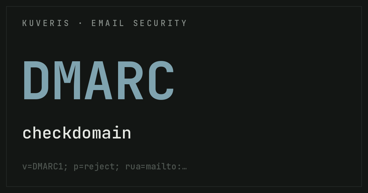 Setting up DMARC at checkdomain