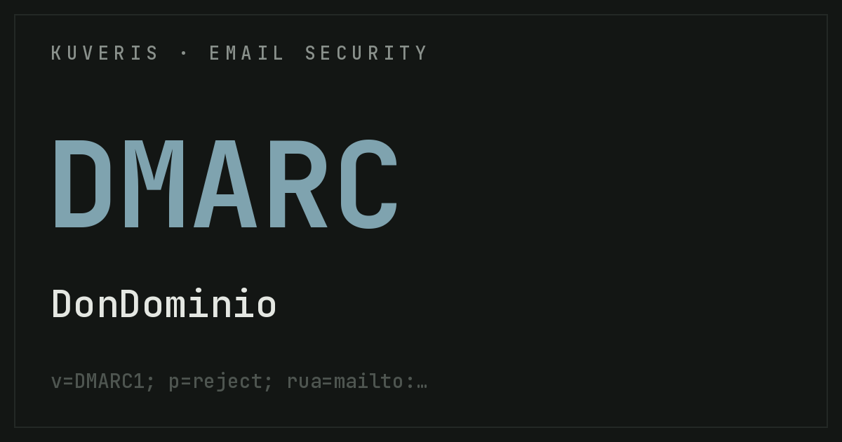 Configurar DMARC en DonDominio