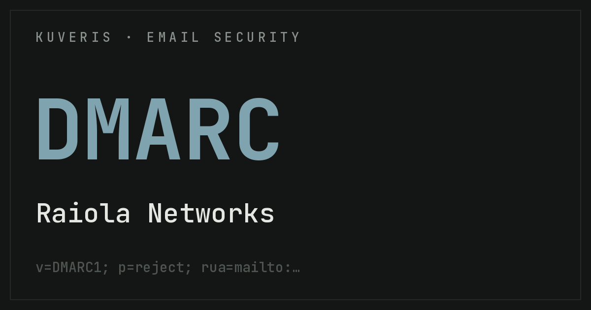 Configurar DMARC en Raiola Networks