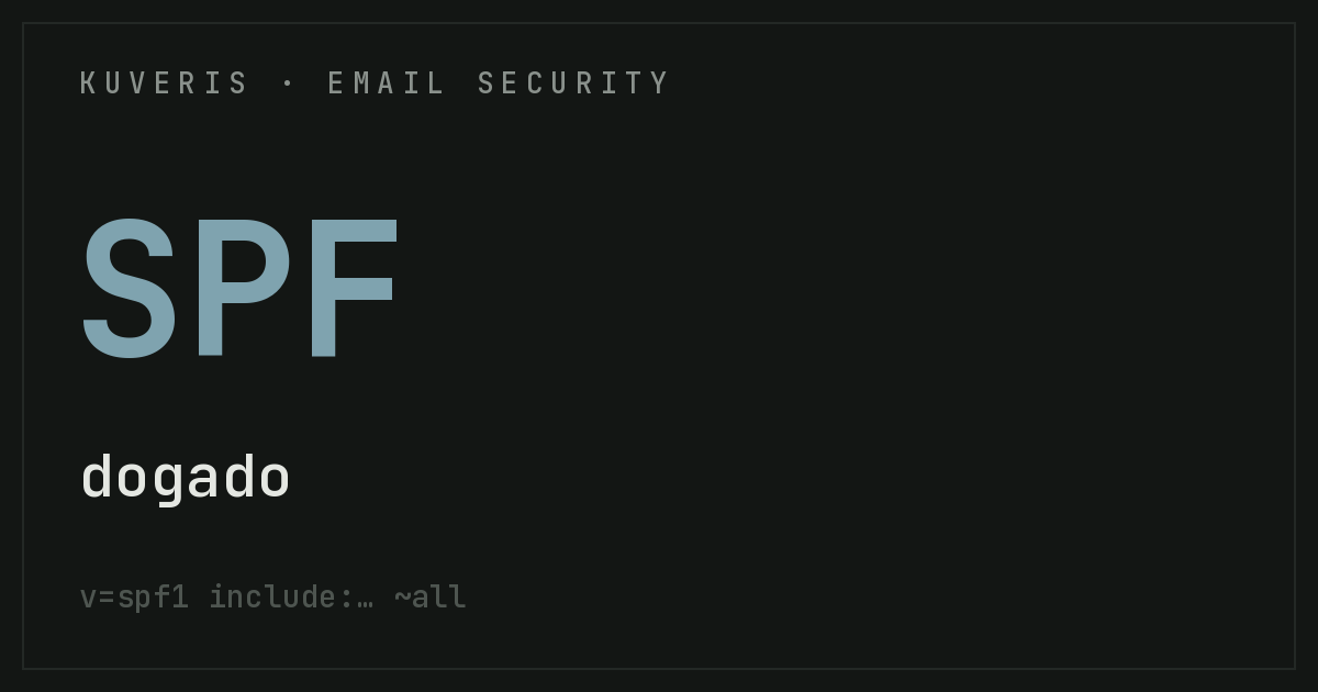 Setting up SPF at dogado