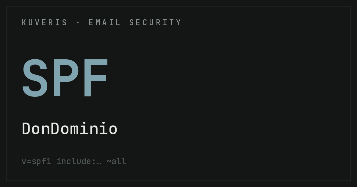 Configurar SPF en DonDominio