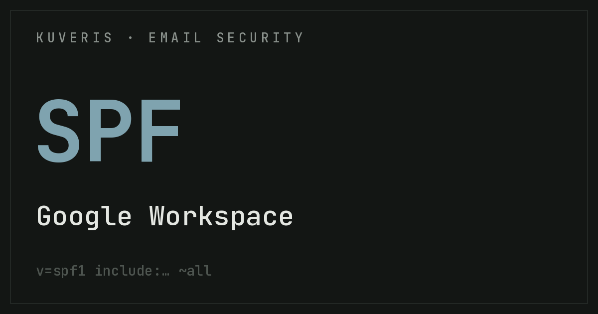 Setting up SPF for Google Workspace