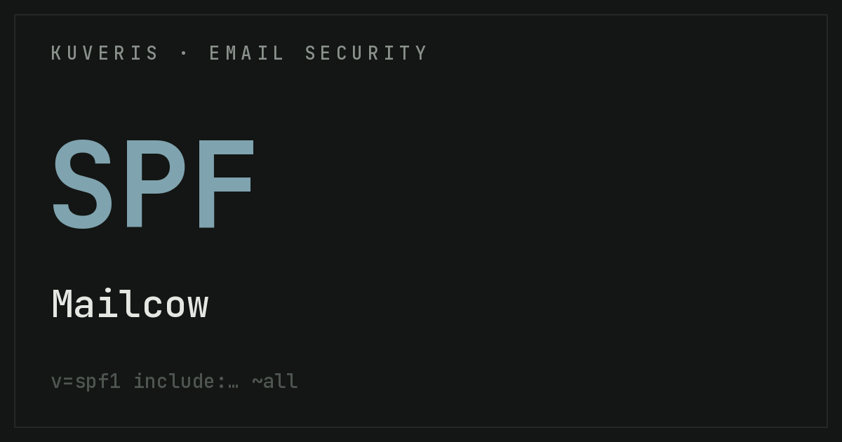 Setting up SPF for Mailcow (self-hosted)