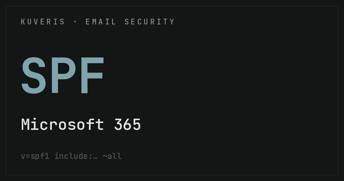 Setting up SPF for Microsoft 365