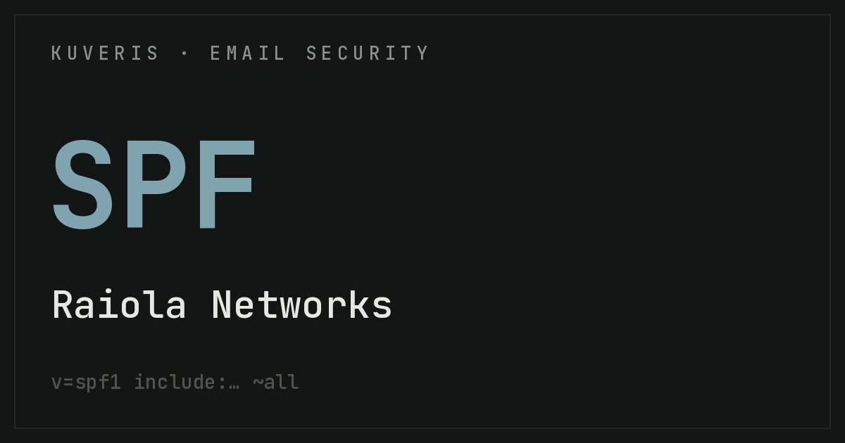 Configurar SPF en Raiola Networks