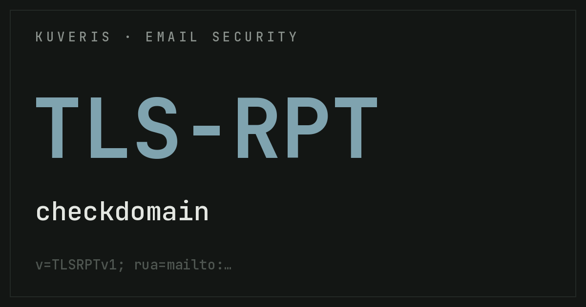 Setting up TLS-RPT at checkdomain