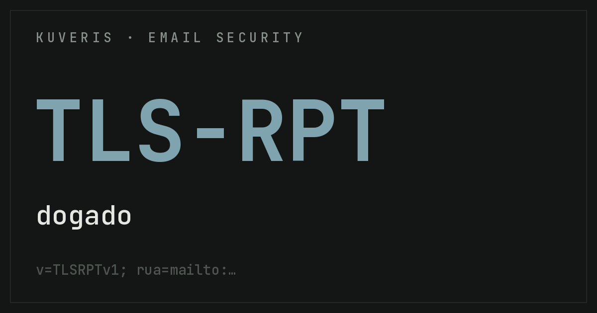 TLS-RPT einrichten bei dogado