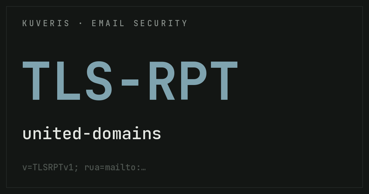Configurar TLS-RPT en united-domains